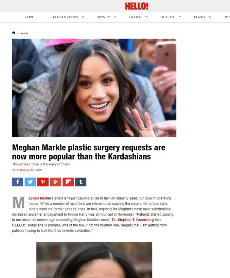 Meghan Markle Plastic Surgery Requests Are Now More Popular Than The Kardashians.