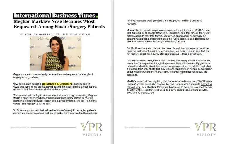 Meghan Markle’s Nose Becomes ‘most Requested’ Among Plastic Surgery Patients