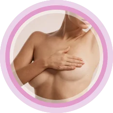 woman covering her breast