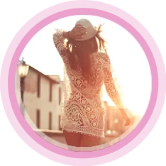 woman wearing a sexy white dress and white hat