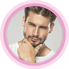 well groomed man with full hair