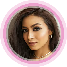 lovely woman with long black hair and beautiful skin