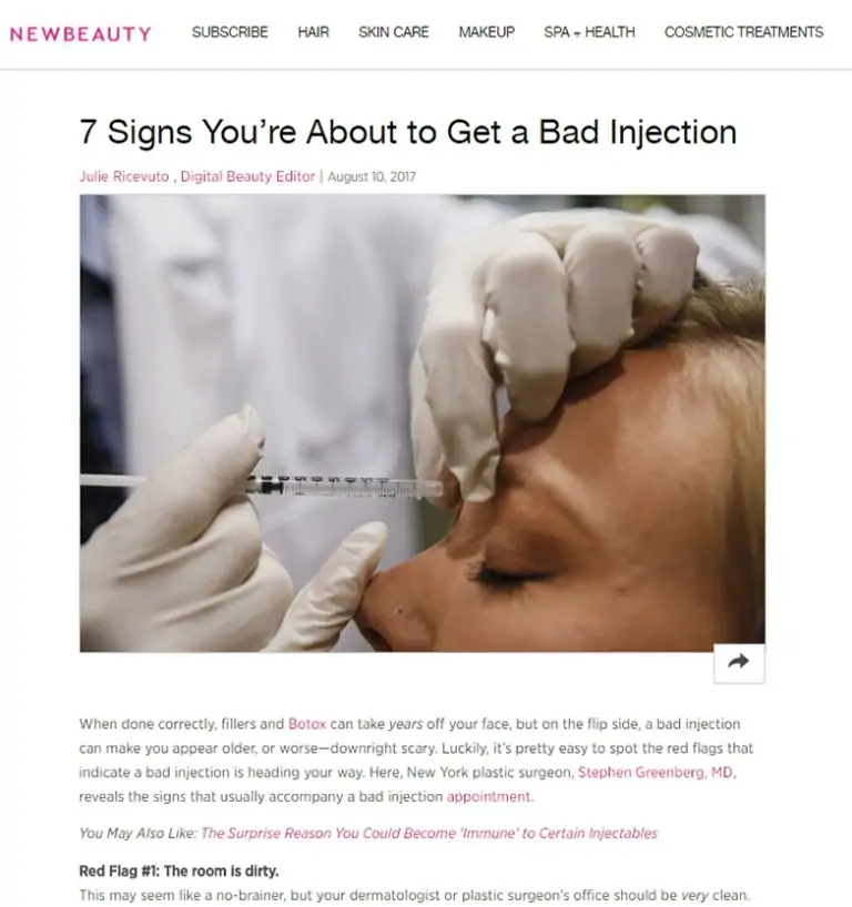 7 Signs You’re About To Get A Bad Injection