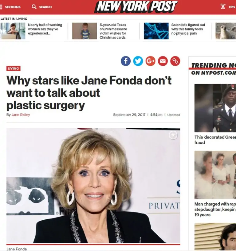 Why Stars Like Jane Fonda Don’t Want To Talk About Plastic Surgery